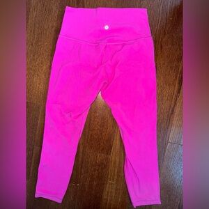 lululemon athletica Girls' Neon Pink Performance Leggings